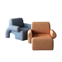 Fauteuil individuel Youhan de designer nordique, moderne et créatif, en tissu, luxe léger, pour salon, chambre, détente, haute densité, usage domestique