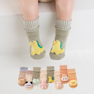 Mignon Bébé Garçon Fille Chaussettes Enfants Dinosaure Renard Nouveau-Né <span class=keywords><strong>Pas</strong></span> <span class=keywords><strong>Cher</strong></span> Trucs Antidérapant Sokken pour 0-3 Ans Infant Tollder Chaussettes De Sol - Product Image 1