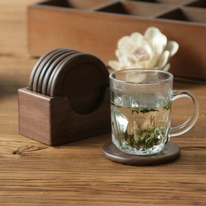<span class=keywords><strong>Sottobicchieri</strong></span> in Legno Personalizzabili in Acacia, Sughero, Bambù, Noce, Faggio per Tazze da Caffè, Isolamento Termico - Product Image 2
