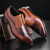 Chaussures Oxford habillées pour hommes, confortables, avec soutien de la voûte plantaire, à lacets, bout fermé, pour mariage et bureau
