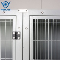 Chenil et enclos pour chien classique à motif uni, avec fermeture à bouton-pression et plateau en plastique, emballage pratique en boîte