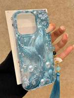 Coque de téléphone portable papillon en cristal pour iPhone 16 18 Pro 15 17 Pro Max, coque brillante en plumes, protection contre les chocs, coque arrière pour téléphone portable