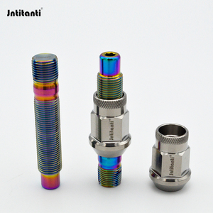 Écrous de roue automobile en alliage de titane Gr5 de haute résistance 10.9 Grade M14X1.5mm avec revêtement PVD, accessoires d'usine Jntitanti - Product Image 1