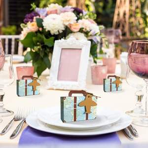 Caja <span class=keywords><strong>de</strong></span> Dulces para Recuerdos <span class=keywords><strong>de</strong></span> Fiesta, Caja <span class=keywords><strong>de</strong></span> Regalo <span class=keywords><strong>con</strong></span> Forma <span class=keywords><strong>de</strong></span> Mini Maleta <span class=keywords><strong>con</strong></span> Mapa del Mundo, Papel Kraft Vintage <span class=keywords><strong>con</strong></span> Etiquetas y Cuerda <span class=keywords><strong>de</strong></span> <span class=keywords><strong>Yute</strong></span> para Fiestas Temáticas <span class=keywords><strong>de</strong></span> Viajes - Product Image 4