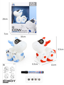 DF-luces de efectos de sonido para niños, Robot inductivo, <span class=keywords><strong>vaca</strong></span>, lápiz mágico de línea de seguimiento, juguetes educativos para mascotas - Product Image 2
