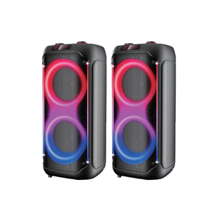 ダブル8インチPartyboomポータブルDJプライベートカラオケパーティースピーカーおしゃれなローリングライト付きトロリーPartybox - Product Image 4