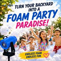 LM 2026 Nouveau Modèle Machine à Mousse Automatique à Tête Mobile pour Événements DJ, Fêtes au Bord de la Piscine, Machine à Mousse Étanche en Plastique pour Fêtes