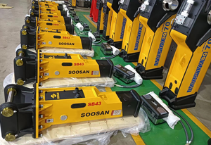 Martillo Hidráulico Tipo Caja SOOSAN SB 43 para Excavadoras Mini de 6-9 Toneladas, Retroexcavadoras, Minicargadoras, Motor con 1 Año de Garantía - Product Image 4