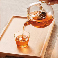 Bouilloire en verre borosilicate haute résistance, résistante aux flammes directes, avec filtre, capacité 500 ml, soufflée à la main, ensemble de thé