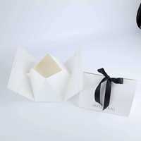 Minghong - Cajas de Embalaje de Papel Plegables de Lujo Personalizadas al por Mayor, Papel de Arte de 350 g, Papel de Envolver para Velas con Asa de Cinta