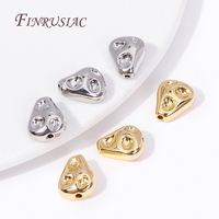 Perles d'espacement irrégulières en laiton plaqué or 18 carats, accessoires et fournitures de perlage DIY pour la confection de bijoux (bracelets et colliers)