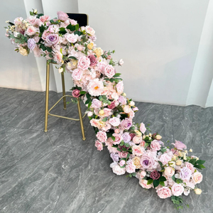 LANJO - Centro de Mesa de Rosas Artificiales de Lujo en Color Marfil, Guirnalda Floral y Coronas para Decoración de Eventos y Fiestas - Product Image 1