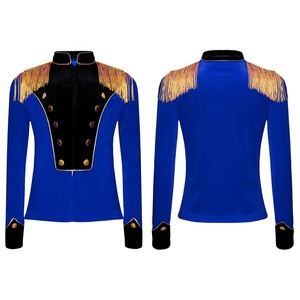 Ropa de baile para niños de 4 a 16 años, disfraz de uniforme de Cosplay, chaqueta de terciopelo de manga larga, ropa de actuación para niñas - Product Image 5