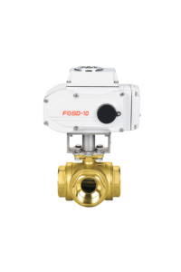 Vanne à boisseau sphérique motorisée 3 voies en laiton avec actionneur NPT 220V, type marche/arrêt, pour eau, OEM, fournie directement par l'usine - Product Image 2