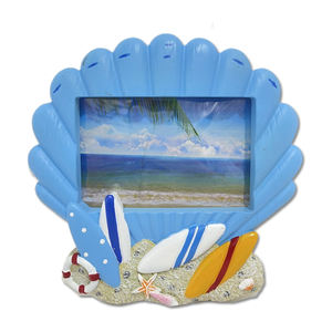 Logo personnalisé souvenir touristique plage cadre photo en résine polyrésine avec coquillage - Product Image 5