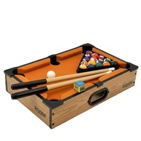 SCVIBE Jeu de billard miniature personnalisé avec queues, billes, lumières LED, design léger en MDF pour le plaisir familial en intérieur