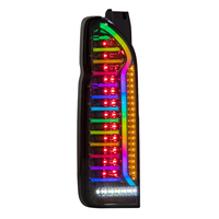 Feux arrière pour Toyota Hiace H200 2005-2018, feux arrière RGB avec éclairage néon DRL, feux de freinage LED, clignotants, ensemble arrière