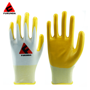 Guantes de Trabajo Recubiertos de Nitrilo Azul Negro, Forro de Nailon y Poliéster, Calibre 13, U3, Guantes de Trabajo Sumergidos en Nitrilo y Poliéster para Construcción - Product Image 2