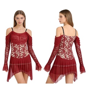 Vestidos de baile latino para mujer, body para tango, salsa, baile de salón, competiciones, trajes de danza moderna, mayoristas, traje de danza lírica - Product Image 2