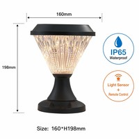 Lampe Solaire LED de Jardin Monocristalline IP65 Étanche à Détection Automatique, Mini Borne Lumineuse pour Poteau, Clôture de Villa, Colonne, Décoration Extérieure de Jardin