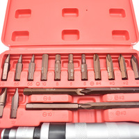 Jeu de tournevis à chocs magnétique 19 pièces avec extracteur de vis endommagées, embouts à tête Phillips en acier 45, embouts traversants pour bricolage et OEM