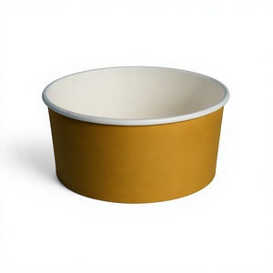 Bol en papier blanc à paroi simple de 1300 ml, conteneur alimentaire en kraft, gobelet jetable, impression flexographique pour salade, fruits, soupe, poke - Product Image 1