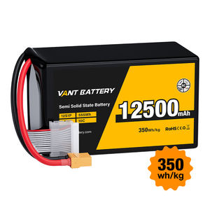 Semi-Solid State 12S Lipo Batterij 44.4V 10c 12500Mah <span class=keywords><strong>Lithium</strong></span> Fpv Batterij Met Hoge Energiedichtheid 350wh/Kg Voor Grote Drone Evs - Product Image 1