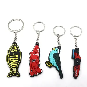 Logo personnalisé 2d souple Pvc plastique porte-clés métal cadeau anime caoutchouc porte-clés 3D silicone caoutchouc porte-clés en caoutchouc pvc porte-clés