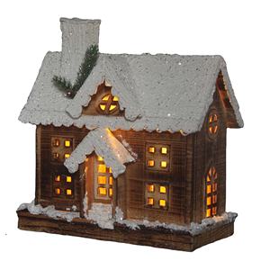 <span class=keywords><strong>Maison</strong></span> de village en bois éclairée par LED pour décoration de Noël <span class=keywords><strong>Maison</strong></span> de Noël en gros d'usine avec lumières - Product Image 1