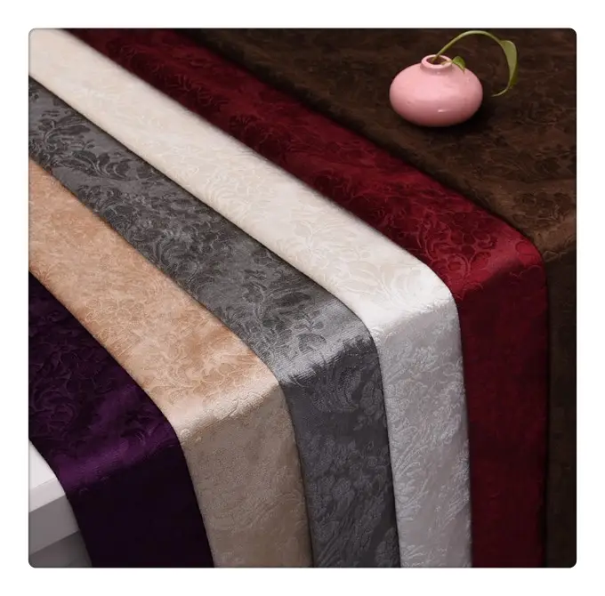 Polyester custom embossed velvet upholstery fabric high quality tablecloth