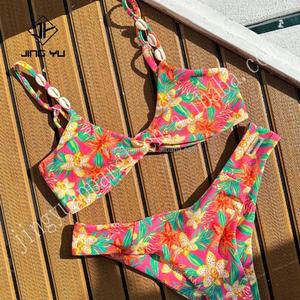 Fabricante de Bikinis Personalizados, Nueva Colección 2024, Venta Caliente, MOQ Bajo 50, Bikini de Diseño Ecológico al por Mayor, Bikini Personalizado con Diseño de Concha - Product Image 2