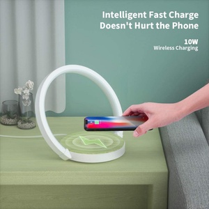 10W Wireless Charger LED Desk Lamp with Touch Dimming 3-Level Aluminum Wooden Base Modern <b>Night</b> <b>Light</b> for Bedroom and Office - Product Image 6