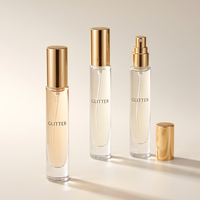 Flacon de parfum miniature transparent en verre de 10 ml, très vendu, vide, portable, avec atomiseur pour usage cosmétique