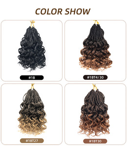 BELEZA 1B Nuevo Producto Fácil de Instalar, Cabello Afro Crochet con Trenzas de Tres Hilos, Color Negro, Extensiones de Cabello <span class=keywords><strong>Gogo</strong></span> Curl - Product Image 3