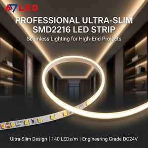 Tira de Luces LED Premium de 140 LED/m, 24V SMD 2216, Ultra Delgada y Flexible, con CRI90, para Retroiluminación - Product Image 1