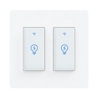 Interruptor elétrico sem fio 1/2/3 gang, interruptor de luz wifi sem fio do google home smart switch