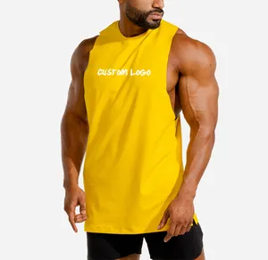 4353 Wholesale 100% recyclable Polyester tank top Men quick Dry sports Basic training vest factory