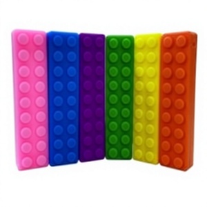 Medilab India - Barra de Silicona de Grado Alimenticio Verde, Mordedor Texturizado, Juguete Sensorial, Colgante de Ladrillo 10x2x1.5 para Niños - Product Image 6