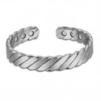 Bracelet énergétique chinois, bijoux de magnétothérapie, bracelets en acier inoxydable plaqué or pour hommes et femmes