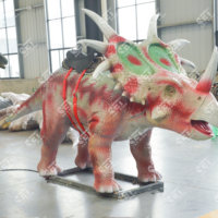Dinosaures animatroniques en silicone imperméables à chevaucher, modèles de dinosaures robotiques pour centres commerciaux et parcs d'attractions intérieurs/extérieurs