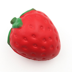 Jouet anti-stress à remontée lente en forme de fraise, simulation de fruit, pour la vente en gros - Product Image 6