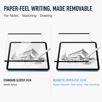 Pelindung Layar Magnetik iPad Pro 13 dengan Tekstur Kertas, Bisa Menulis dan Menggambar Seperti di Kertas, Dapat Dilepas dan Digunakan Kembali, Hasil Akhir Matte