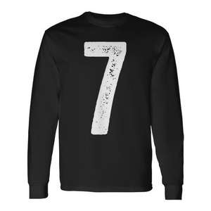 T-shirt à manches longues pour 7e anniversaire, numéro 7, style maillot de sport pour enfants de 7 ans - Product Image 1