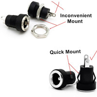 Conector de Alimentación DC-022B, Conector Hembra DC022B, Tapa Impermeable M8, Conector DC de 5.5MM 2.5MM 2.35MM 2.1MM 2.0MM 5.5 2.1 2.0 2.5 2.35 2 Pines
