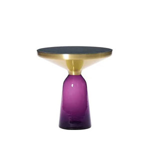 Luxury living room furniture moderna casa di moda di <span class=keywords><strong>vetro</strong></span> di <span class=keywords><strong>design</strong></span> top <span class=keywords><strong>rotondo</strong></span> caffè campana da <span class=keywords><strong>tavolo</strong></span> - Product Image 5