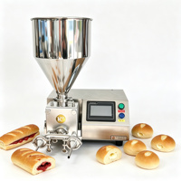 Machine de remplissage commerciale en acier inoxydable à double buse et écran tactile pour pains, brioches, confitures, crèmes, boulangeries et pâtisseries