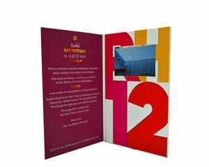 Mejore su marca de marketing A5 <span class=keywords><strong>Video</strong></span> Folleto Mailer Papel Pantalla LCD Tarjeta de visita Regalo Batería recargable personalizable - Product Image 2