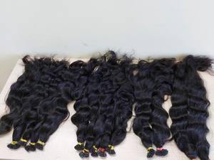 ผมต่อแบบไม่ผ่านการทำผมมนุษย์ผมลอนแบบไม่ผ่านกระบวนการผมทอจากเวียดนามเป็นกลุ่ม - Product Image 3