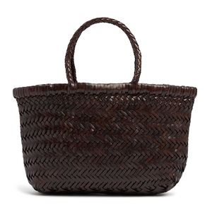 Custom High Quality Dragon Diffusion Bags Braided Leather Handmade Women Ladies PU Leather Woven <strong>Small</strong> <strong>Basket</strong> Tote Bag Handbag - Product Image 1