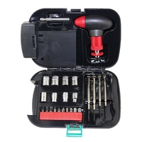 Kit d'outils de lampe torche ABS avec boîte à outils de 24 pièces et lampe torche
